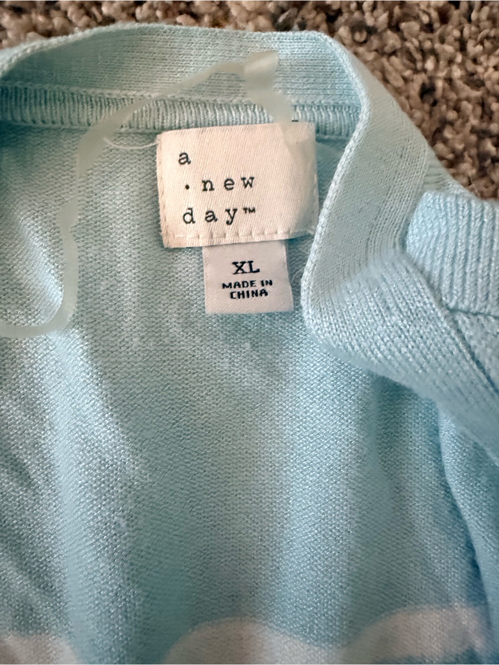 a new day Light Blue and White Striped Open Front Cardigan - Picture 2 of 3